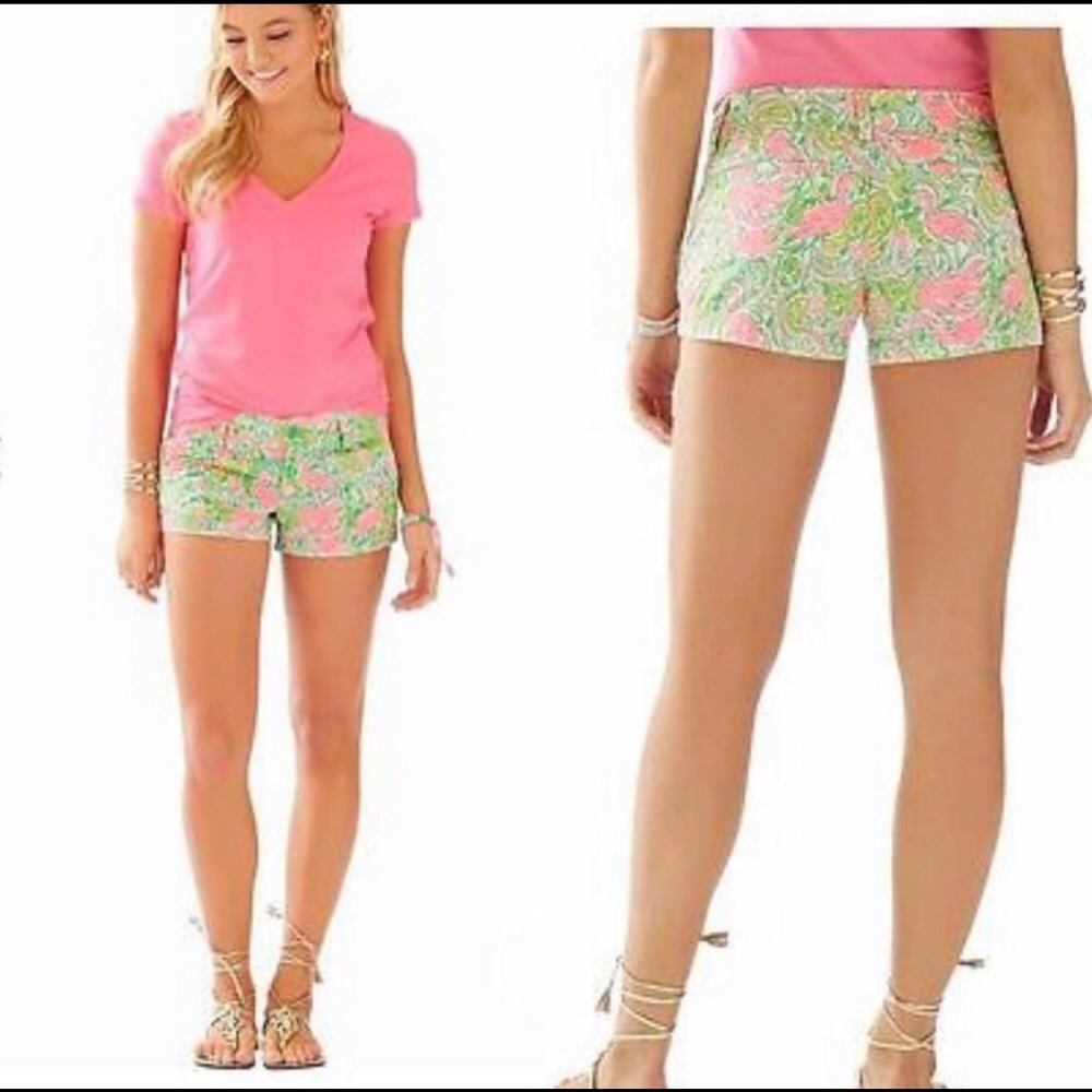 Lilly Pulitzer Walsh Shorts flamingo pink size 4 S
